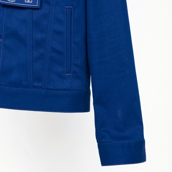 Louis Vuitton Staples Edition DNA Denim Cobalt Blue Jacket - Picture 7 of 15